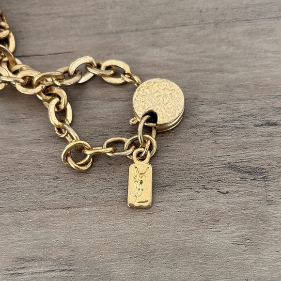 YSL Gold Ship Pendant Necklace - Picture 4 of 9